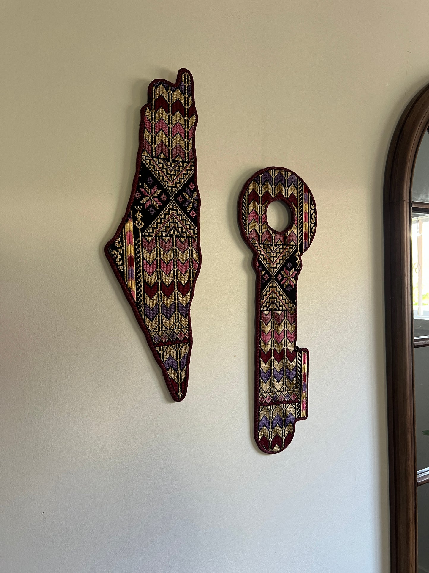 Palestine Map and Key Wall Decor