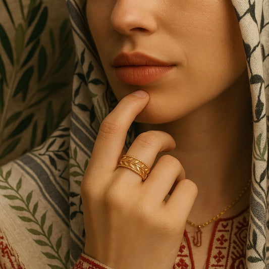 Jenin Olive Branch Ring