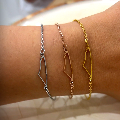 Palestine Map Bracelet