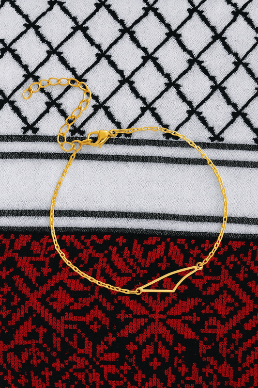 Palestine Map Bracelet
