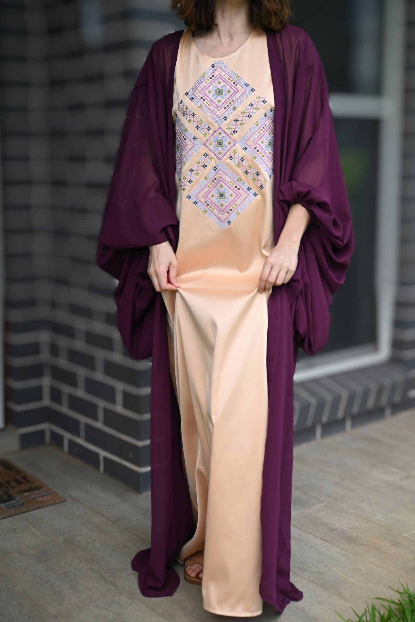 Luxe Tatreez Abaya Set