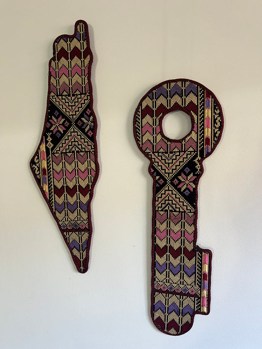 Palestine Map and Key Wall Decor