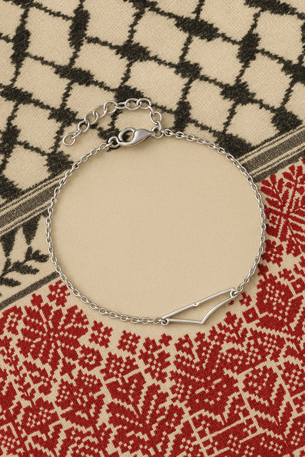 Palestine Map Bracelet